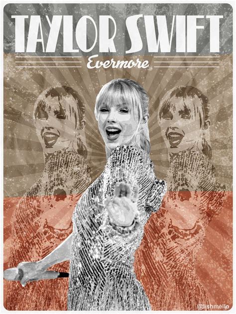 Taylor Swift Evermore Vintage Poster Queen
