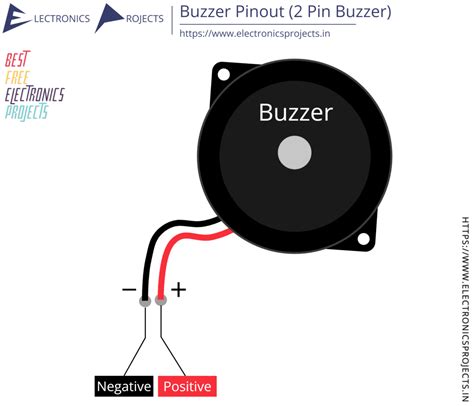 2 pin buzzer pinout and projects electronics projects