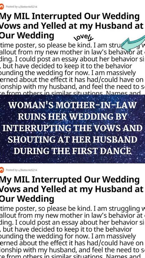Woman S Mother In Law Ruins Her Wedding By Interrupting The Vows And