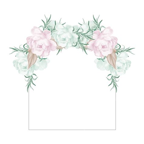 Pastel Floral Frame With Watercolor Pastel Floral Watercolor Png And