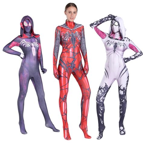 Spider Gwen Gwen Stacy Costume Spider Man Into The Spider Verse Cosplay