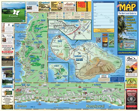 West Maui Map 'A' Maui Map, Maui Hawaii, Kapalua Golf, Wailea Resort