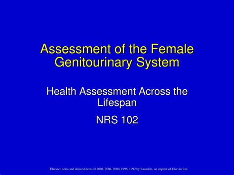 Ppt Assessment Of The Female Genitourinary System Powerpoint