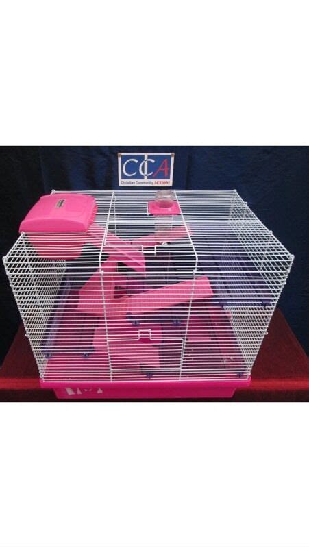 Hamster Mice Cage Rosewood Pico Xl Fully Furnished Pink Hamster Cage