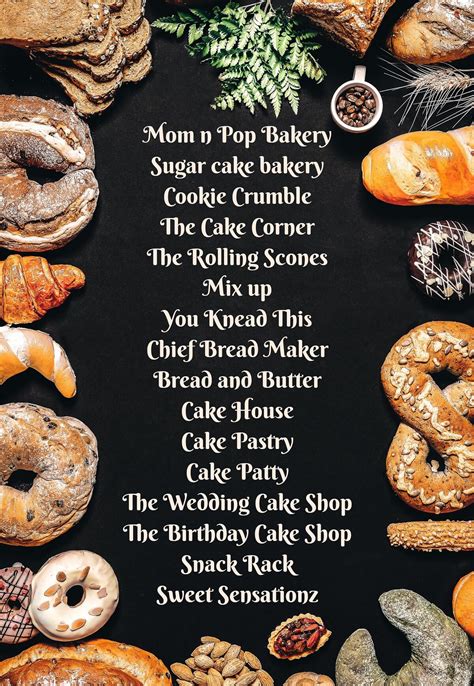 187 Bakery Names Name Generator Bake The World A Better Place My