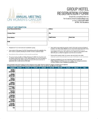 Booking Request Form Sample Reservation Hotel Form Sample Pdf Sgo Forms Prirewe