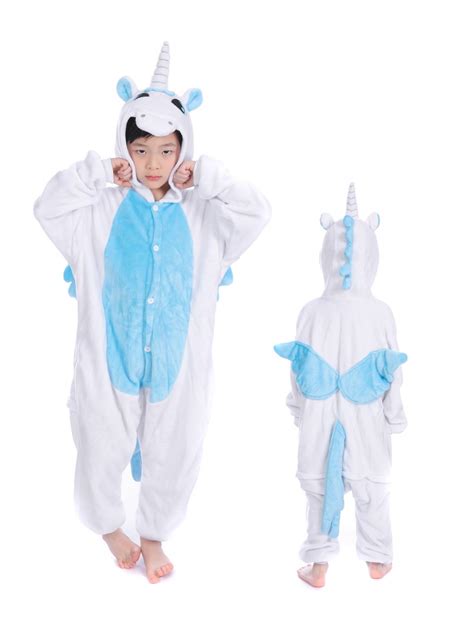 Blue Unicorn Onesie Kigurumi Pajamas Kids For Kids