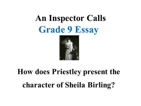 Sheila Birling Grade 9a Essay Teaching Resources