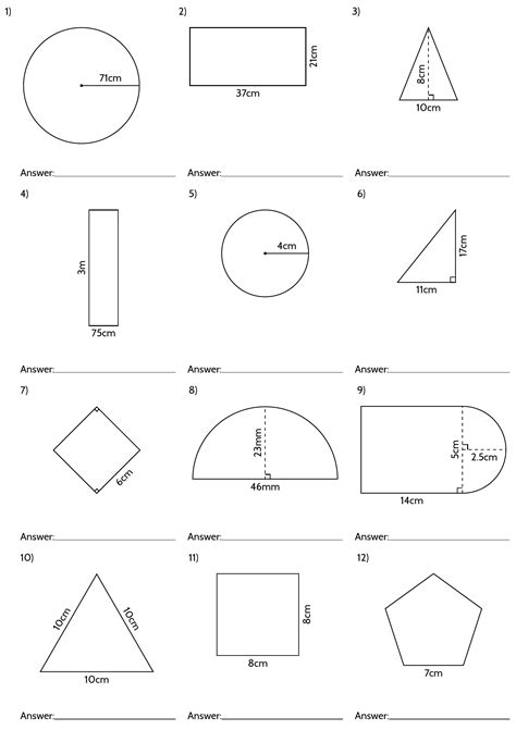 Inequalities worksheets from 7th grade math worksheets with answer key, source:mathworksheets4kids.com. Math Geometry Worksheets 7th Grade - missing measures ...