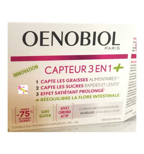 Oenobiol Capture 3 In 1 Prebiotics 60 Capsules Oenobiol Capture 3
