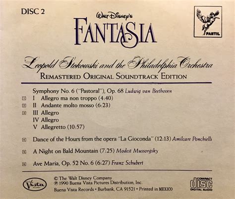 Cd Fantasia Disney Disc 2 Soundtrack Mercadolibre