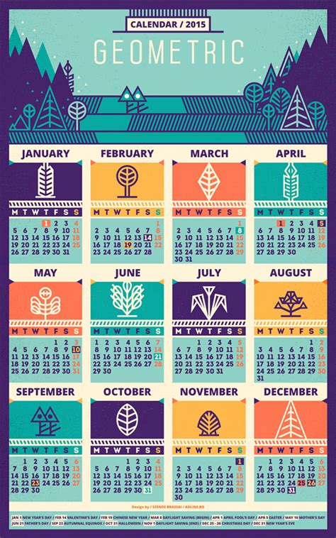 2015 wall calendars