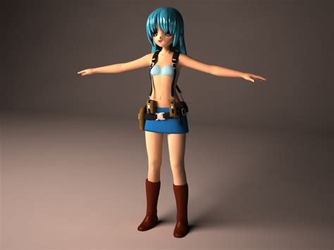 3d Model Anime Girl