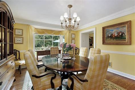 Yellow And Black Dining Room Modern Dining Room Interior With White