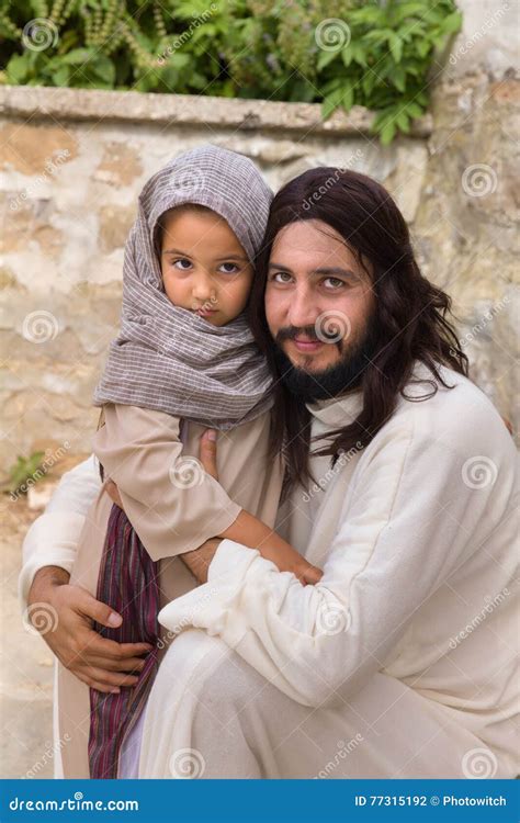 Jesus Talking To A Little Girl Stock Photo Image Of Scriptures Bible