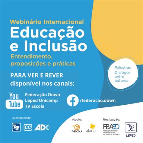 Webinário Internacional “educação E Inclusão Entendimento