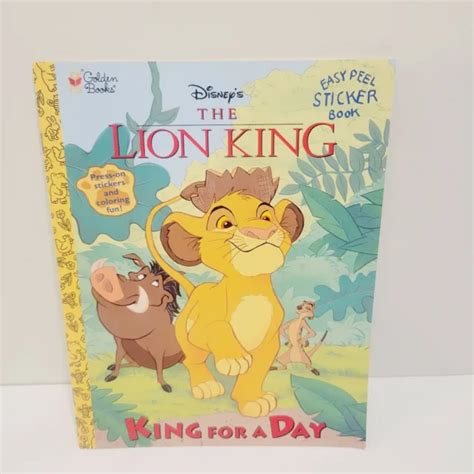 Vintage Rare Golden Books Disneys The Lion King Coloring Sticker Book