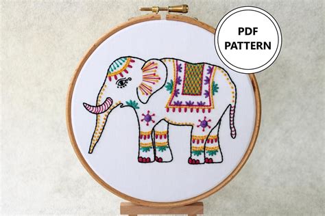 elephant-embroidery-pattern-pdf-embroidery-pattern-animal-etsy-animal-embroidery-patterns