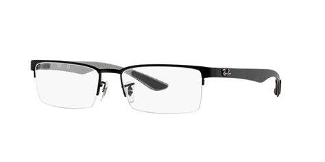 Lunettes De Vue Ray Ban Rx 8412 2503 54 17 Homme Noir Mat Rectangle Nylor Classique 54mmx17mm 157€