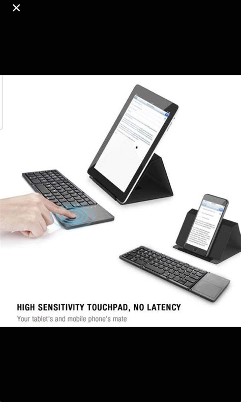 B033 Light Abs Bluetooth 30 Folding Keyboard Touchpad With Three