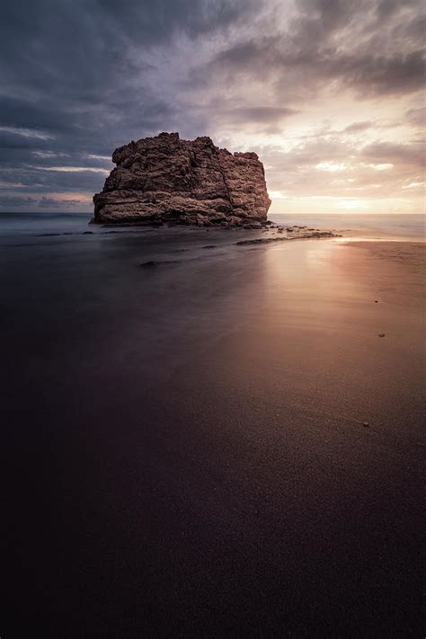 Big Rock Beach Sunset Long Exposure Photograph By Juhani Viitanen