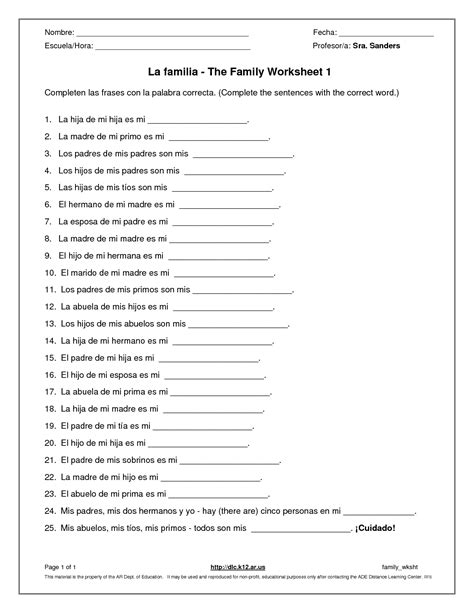 Printable Free Spanish Worksheets Pdf Printable Worksheets