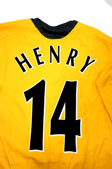 Diese ist die profilseite des trainers thierry henry. Nike FC Arsenal Trikot 14 Thierry Henry 2005/06 O2 Gelb CL ...
