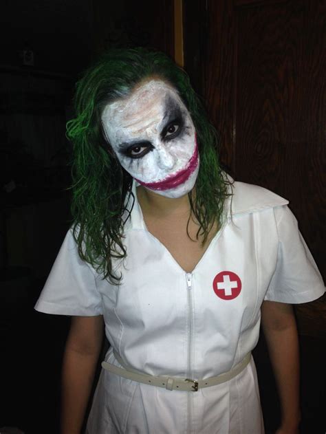 Joker Costume For Halloween Green Hair Spray White Liquid Halloween