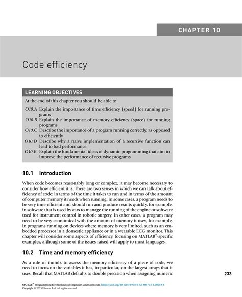 Solution Chapter 10 Code Effic 2023 Matlab Programming For Biomedical