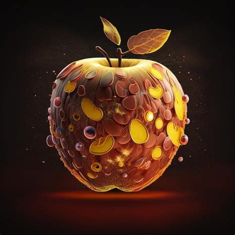 Premium Ai Image Apple Illustration Digital Painting Artwork