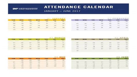 8 Attendance Calendar Templates Free Sample Example Format Download