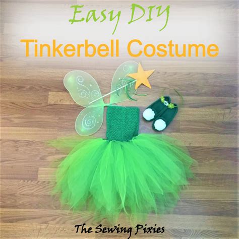 Easy Diy Tinkerbell Fairy Costume Child Size 3 6 Agnes Creates Diy