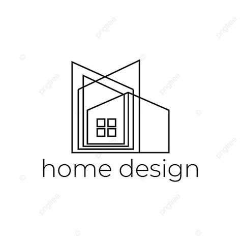 Creative Home Design Logo With Abstract Line Illustration Icon House