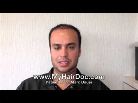 Hair Transplant Testimonial Dr Marc Dauer Youtube