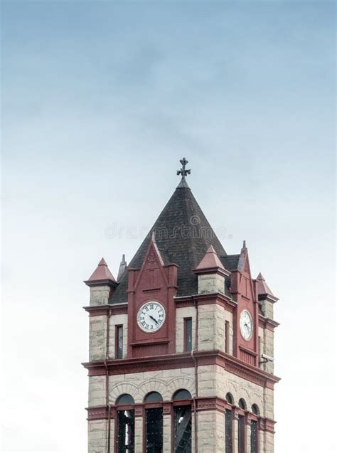 A Beautiful Historic Clock Tower Stock Image Image Of Michigan