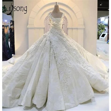 Vintage Luxury Wedding Dresses Lebanon Puffy Bridal Ball Gowns Lace