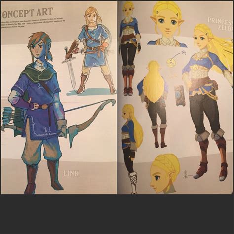 Concept Art Of Link And Zelda From The Botw Collectors