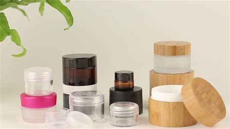 50ml Frosted Cosmetic Glass Jar With Bamboo Lid Buy 50ml Glass Jar Bamboo Packaging Jar 50ml