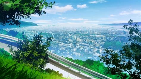 Wallpaper Landscape City Cityscape Anime Ecosystem Mountain