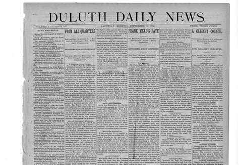 DULUTH DAILY NEWS, ORIGINAL 1886 MINNESOTA NEWSPAPER | eBay