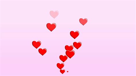 Valentines Day Animation Cute Heart Shapes Stock Motion Graphics Sbv