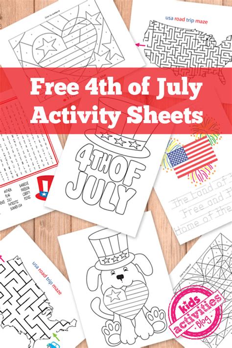Free 4th Of July Kids Activity Printables