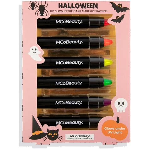 Mcobeauty Halloween Glow In The Dark Makeup Crayons 6 Pack Woolworths