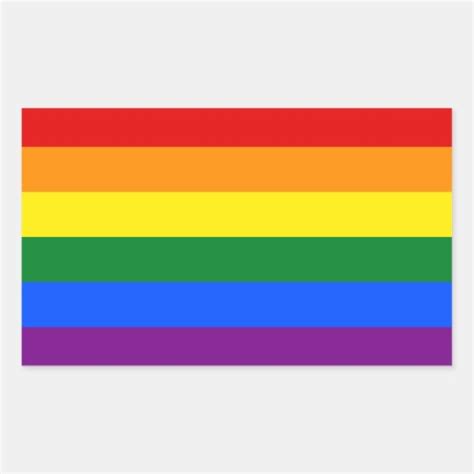 Lgbt Gay Pride Rainbow Flag Stripe Rectangular Sticker