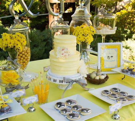 You can save money and get all the items you need to start serving customers. Kara's Party Ideas Yellow Grey Gray Garden Wedding Dessert ...