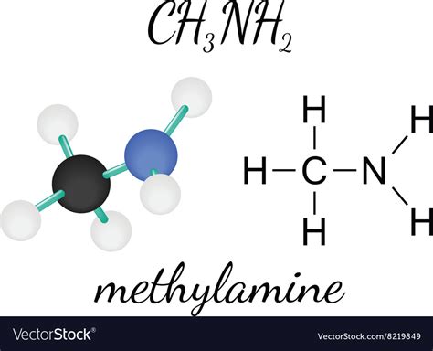 Ch3nh2 Methylamine Molecule Royalty Free Vector Image