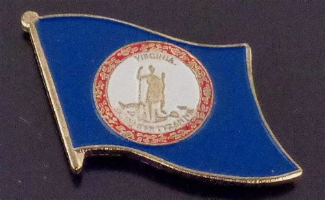 Lapel Pin Badge Insignia Virginia State Flag Lapel Pin Usa