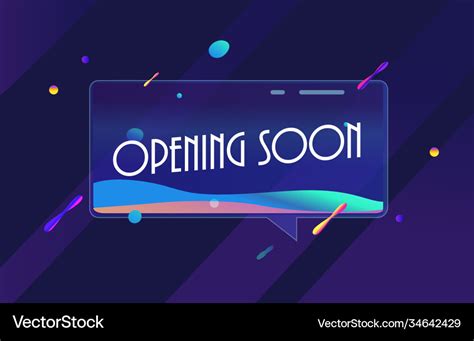 Opening Soon In Design Banner Template Royalty Free Vector