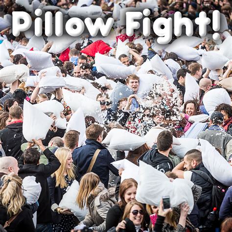 Random Pillow Fight On Street Tangeloaddiction