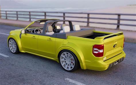 Ford Maverick Convertible Renderings Imagine Sporty Variant
